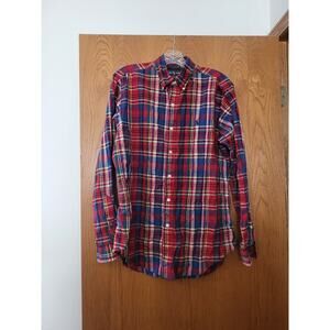 Ralph Lauren Vintage Multicolor Plaid Long Sleeve Button Down GUC Size Medium
